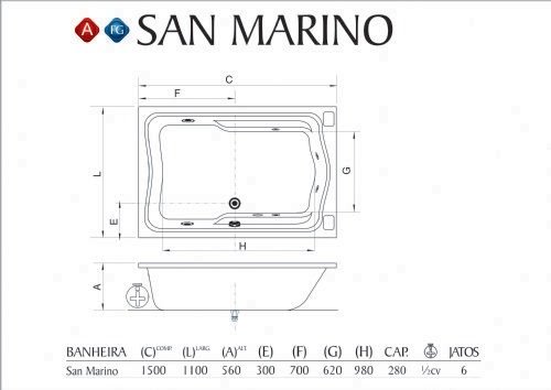 Banheira Hidromassagem Mondialle San Marino Dupla 3
